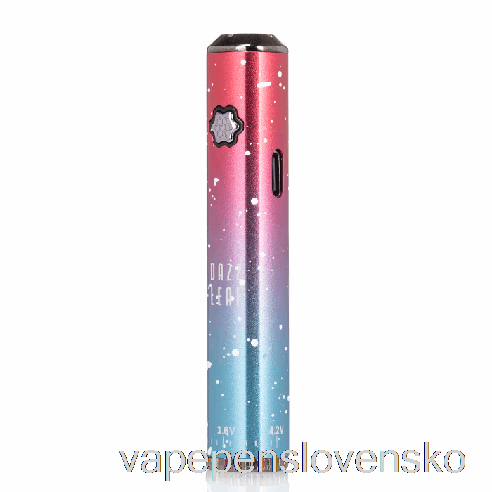 Dazzleaf Squarii Bottom Twist 510 Battery Coral Pink / Blue Splatter Vape Shop Bratislava